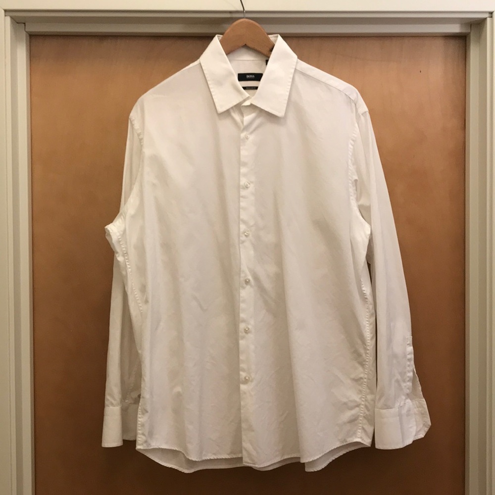 Boss Black Regular Fit White Shirt